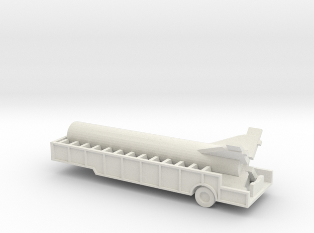 1/110 Scale Redstone Trailer With Boster in White Natural Versatile Plastic