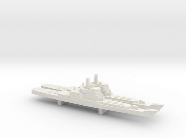 Aegis and VLS refitted Long Beach x 2, 1/3000 in White Natural Versatile Plastic