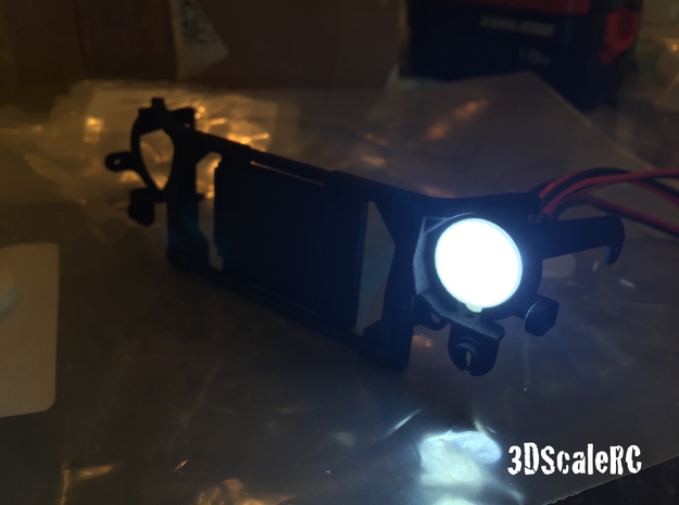 Axial Jeep JK Head Light (Knight Customs Grill) in White Processed Versatile Plastic