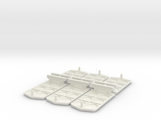 Boat miniatures for Container board game in White Natural Versatile Plastic