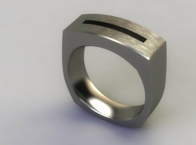 Slot Ring in Polished Silver: 10 / 61.5