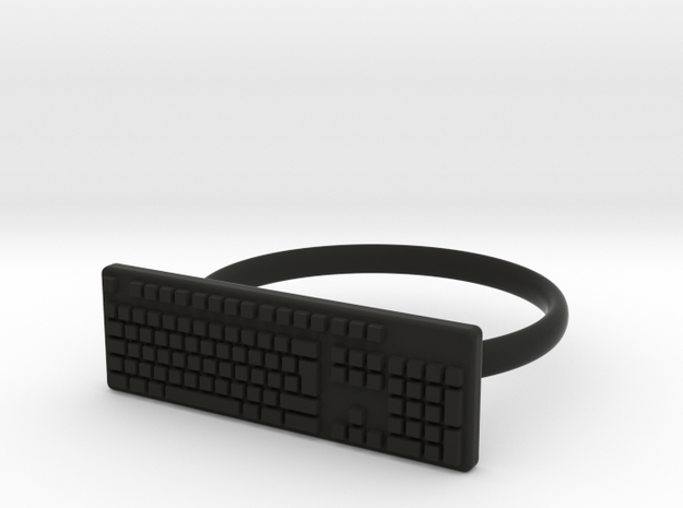 Keyboard Ring US5 in Black Natural Versatile Plastic