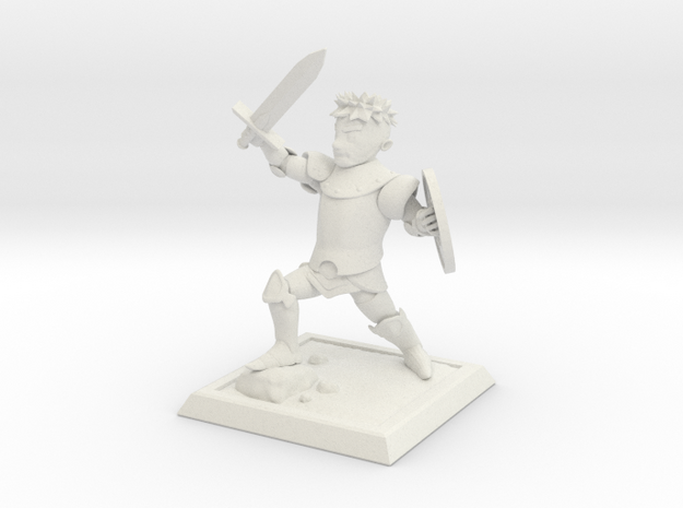 Cartoon fantasy knight in White Natural Versatile Plastic