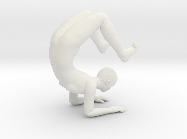 Phone Stand Yoga Scorpion Pose - 1.5mm Thickness in White Natural Versatile Plastic