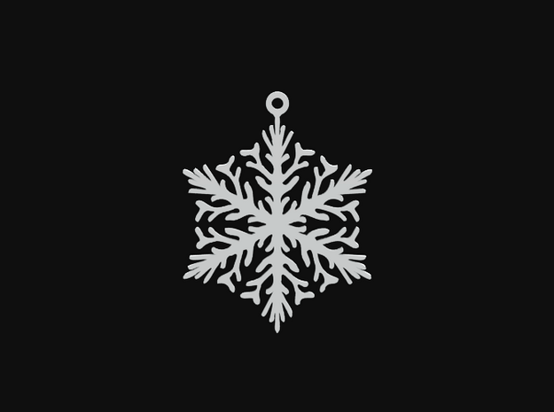 Snowflake 01 in White Natural Versatile Plastic