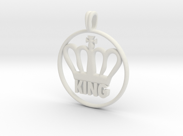 KING Crown Symbol Jewelry necklace in White Natural Versatile Plastic