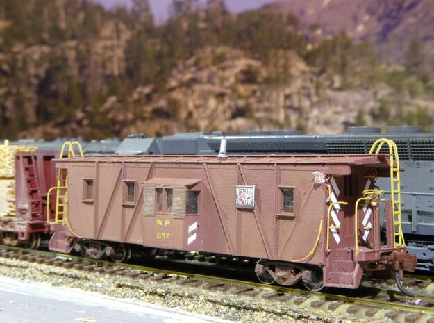 Western Pacific (WP & SN) Caboose N Scale in Tan Fine Detail Plastic