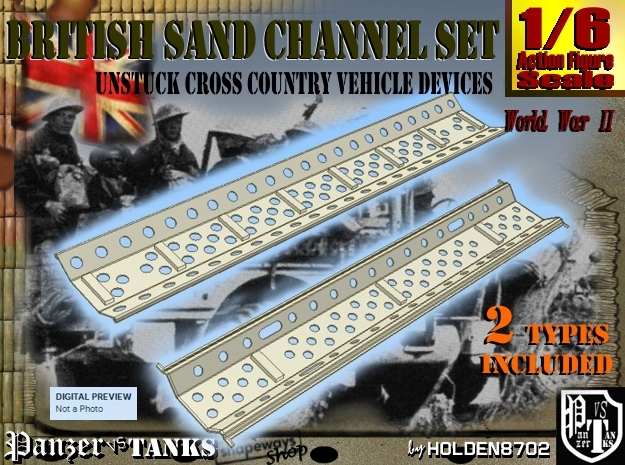 1-6 British Sand Channel Set in White Natural Versatile Plastic