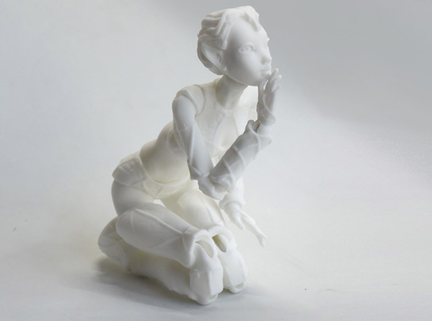 Jointed Doll "Lantea" in White Natural Versatile Plastic