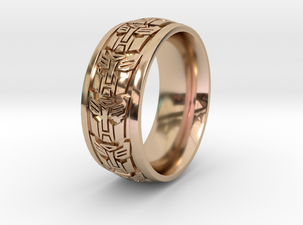 ROBOT RING 1 SIZE 9.5 in 14k Rose Gold Plated Brass