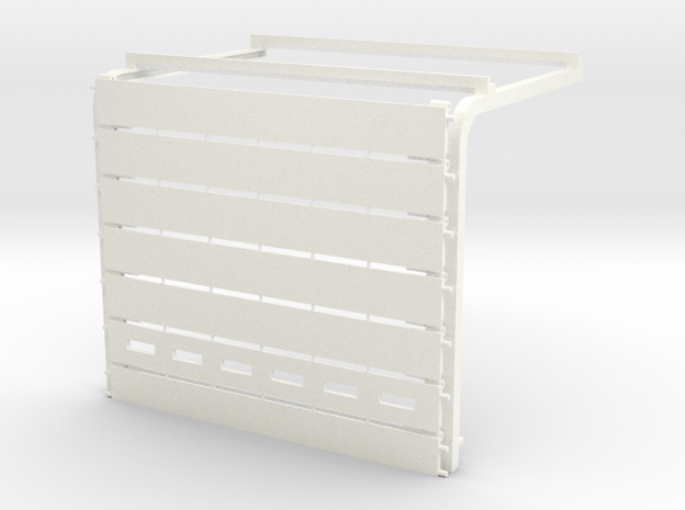 1/64 Overhead Door 27.5w x 22h (5.2w X 4.125h) Kit in White Processed Versatile Plastic