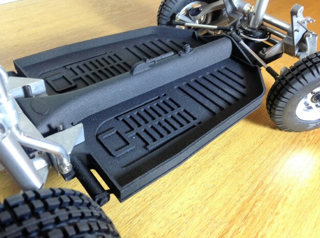 Tunnel piece for Scorcher Chassis V3 in White Natural Versatile Plastic