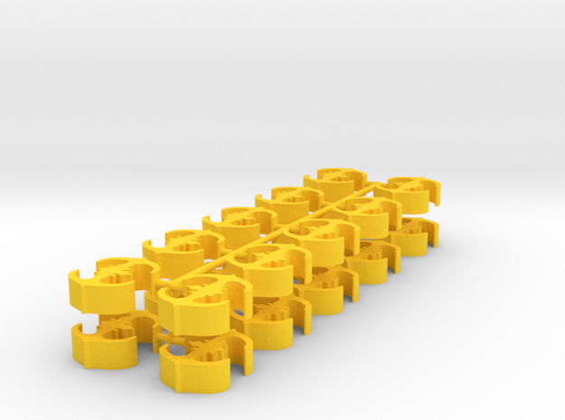 Game Piece, Core Union Station, 20-set in Yellow Processed Versatile Plastic
