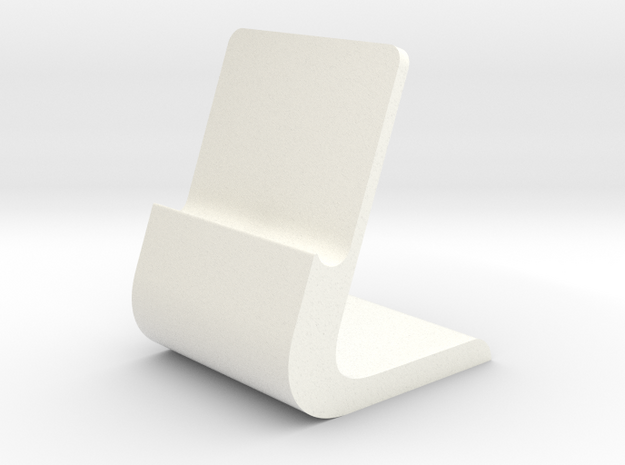 iPhone Stand Slim in White Processed Versatile Plastic