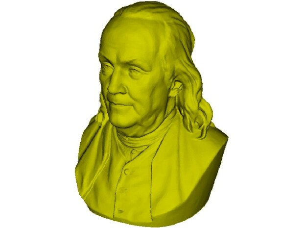 1/9 scale Benjamin Franklin bust in Tan Fine Detail Plastic