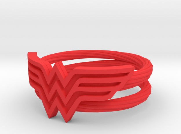 Wonder Woman Ring With Lasso Size 6 in Red Processed Versatile Plastic: 6 / 51.5