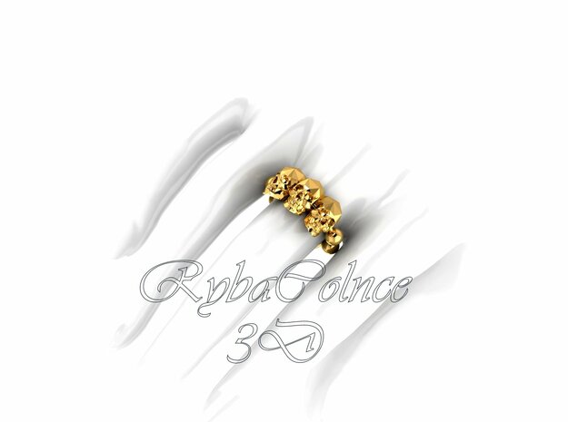 Ring The Skull / size 10GK 5US ( 16.1 mm) in 14k Gold Plated Brass