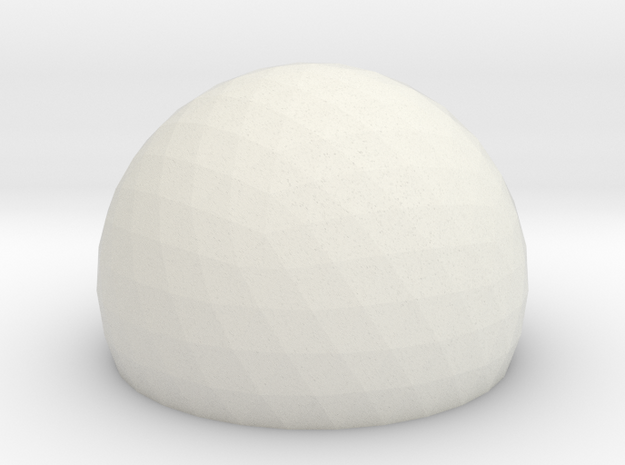 Geodesic Dome Sphere v6 21cm in White Natural Versatile Plastic
