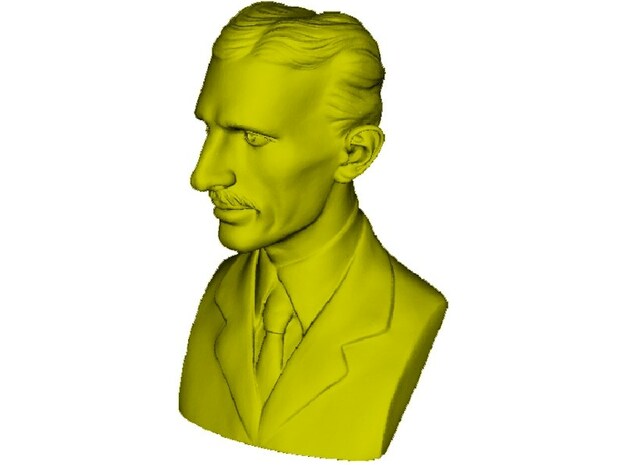 1/9 scale Nikola Tesla bust in Tan Fine Detail Plastic