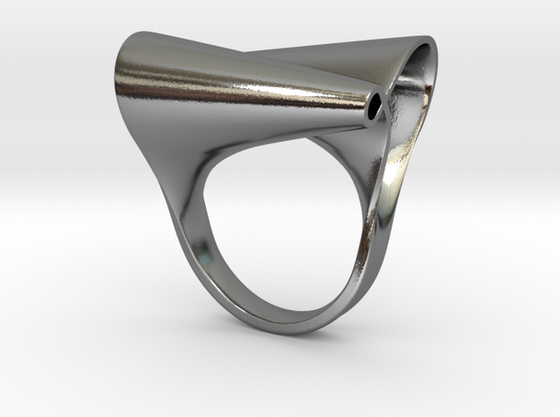 Ring ottoconico liscio in Polished Silver: 5 / 49
