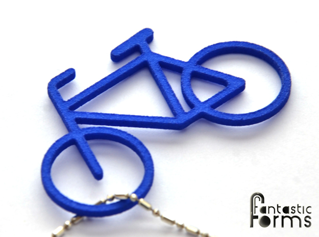 Pendant 'Little Bicycle' in Blue Processed Versatile Plastic