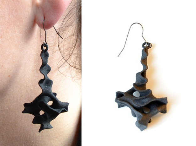 Earrings Pendule in Black Natural Versatile Plastic