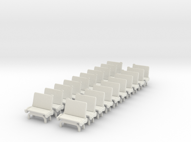 TARS Brill O scale - SEATS in White Natural Versatile Plastic