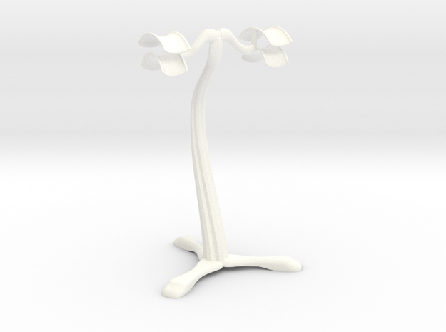 Headphone Desk Stand in White Processed Versatile Plastic