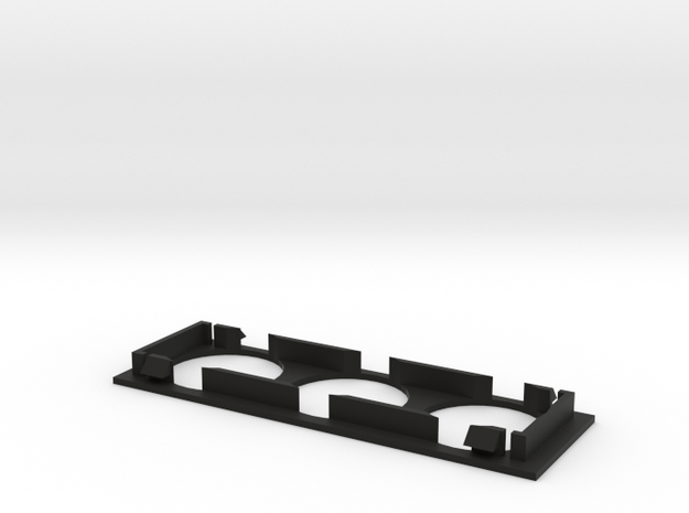 Triple 52mm Smith Dial Single Din Blank Plate in Black Natural Versatile Plastic