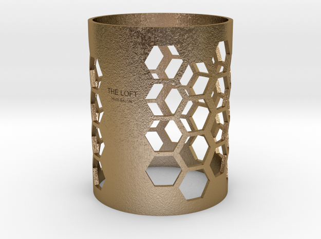 TheLoft-Honeycomb2 in Polished Gold Steel