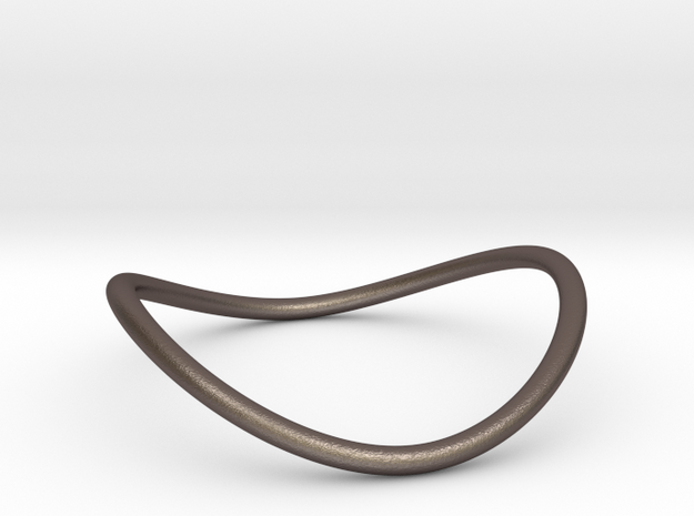 BFF collection - bangle  in Polished Bronzed Silver Steel