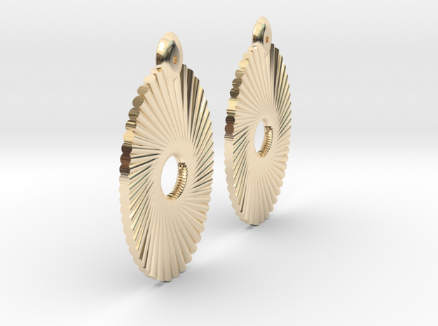 Tubes Earring Pair in 14k Gold Plated Brass