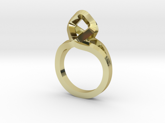 Sharp Rhythm Ring, us size 5 ,d=15,5 mm in 18k Gold Plated Brass: 5 / 49