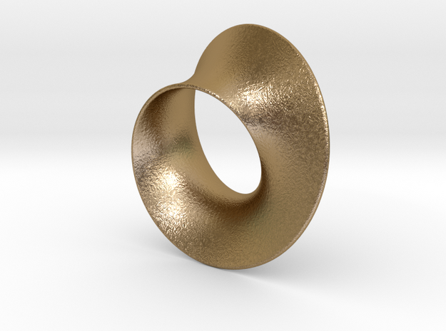Minimal Mobius steel and aluminum (2¾ in) in Polished Gold Steel