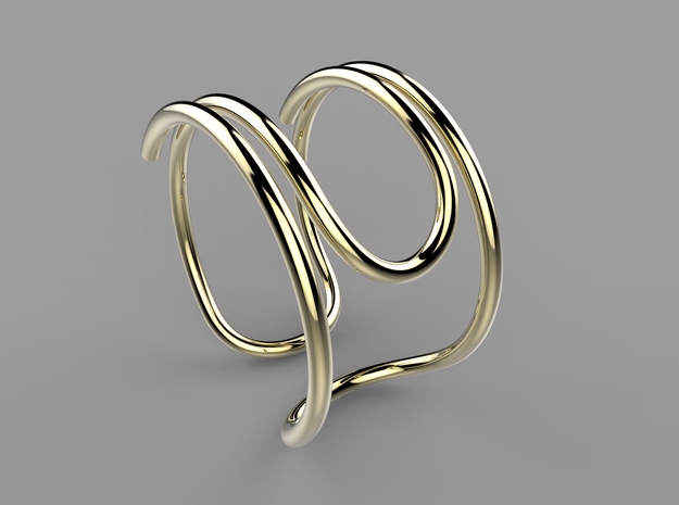 Paperclip Ring in Fine Detail Polished Silver: 7 / 54