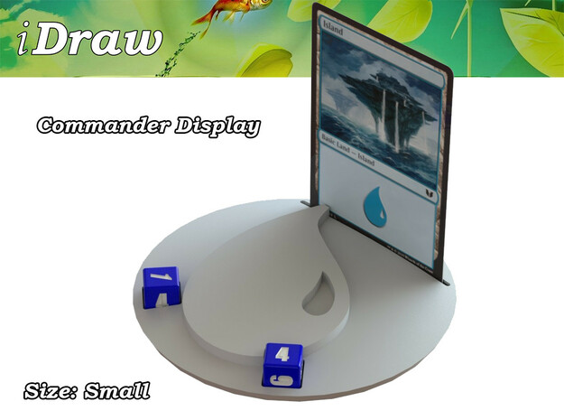 Commander Display Blue in White Natural Versatile Plastic: Small