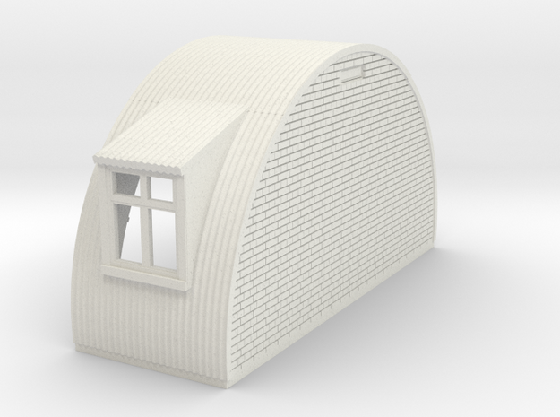 N-76-end-brick-nissen-hut-left-wind-1a in White Natural Versatile Plastic