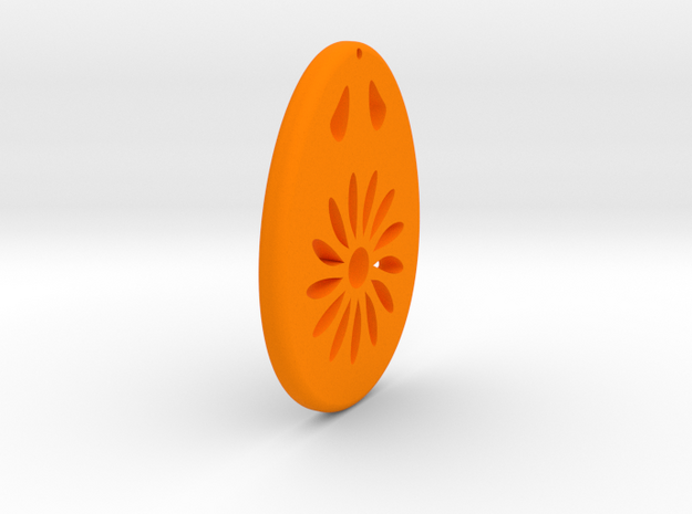 Earring Model M in Orange Processed Versatile Plastic