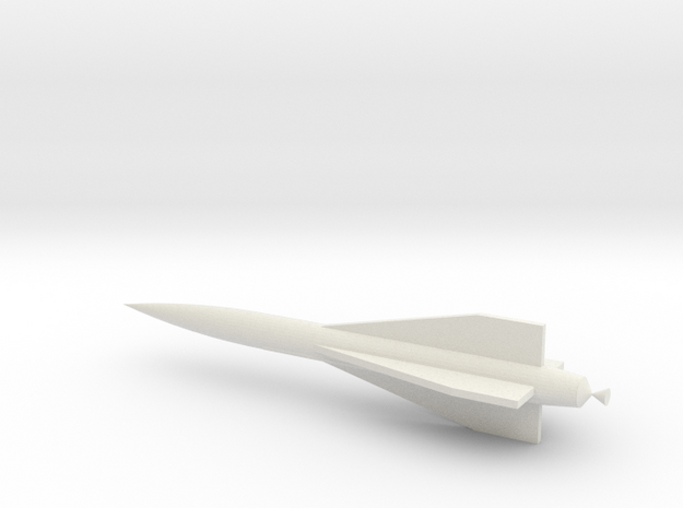 1/110 Scale Hawk Missile in White Natural Versatile Plastic