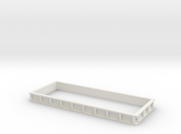1/64 20 Foot Grain Bed Side Extension in White Natural Versatile Plastic