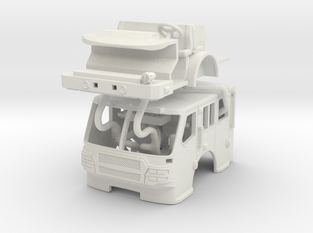1/64 E-One Quest Flat Roof cab in White Natural Versatile Plastic