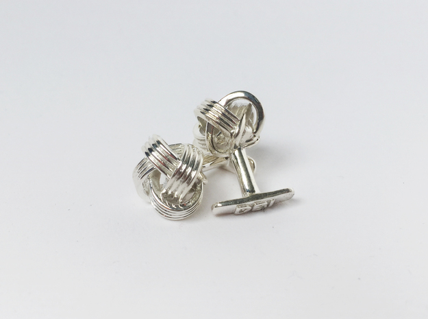 Knot Cufflinks in Polished Silver