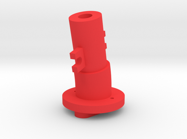Thrustmaster joystick tailpiece, 13 deg. angle in Red Processed Versatile Plastic