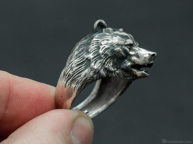 Bear ring in Antique Silver: 11.5 / 65.25
