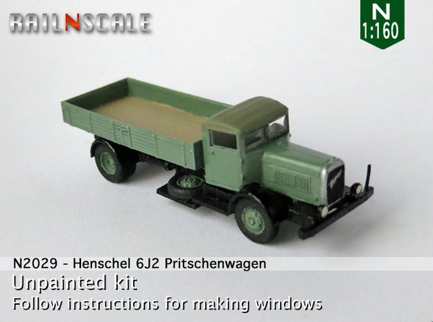 Henschel 6J2 Pritsche (N 1:160) in Tan Fine Detail Plastic