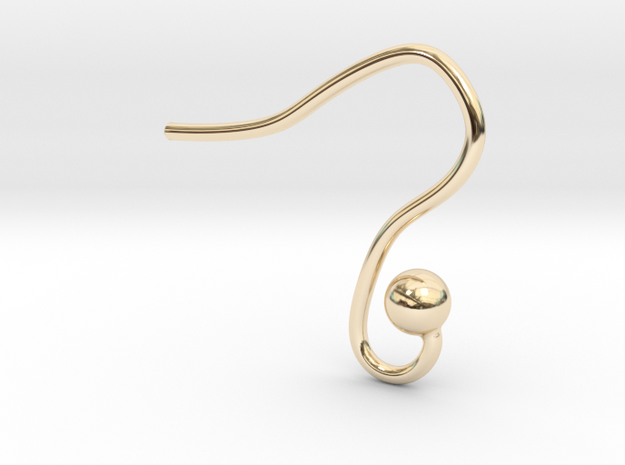 Earring hook round in 14k Gold Plated Brass