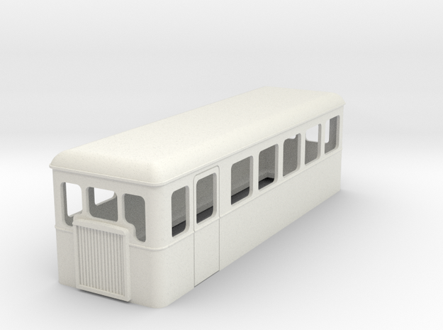 TTn3 double ended railcar  in White Natural Versatile Plastic