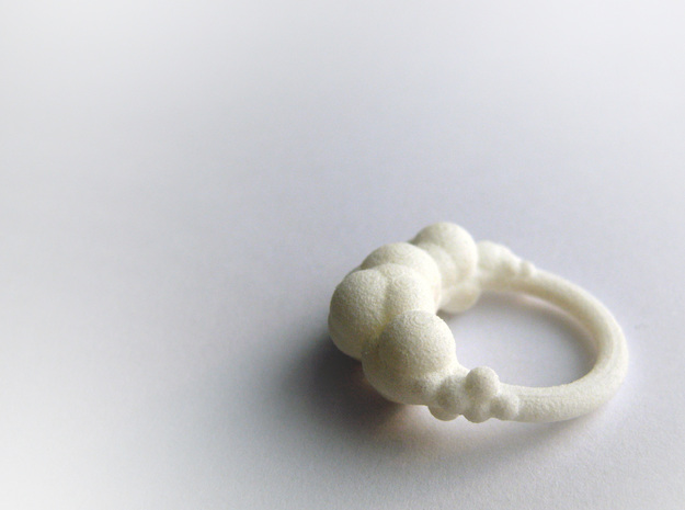 Cloud Ring side 7 in Smooth Fine Detail Plastic