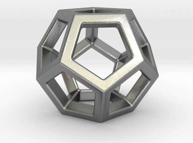 Dodecahedron in Natural Silver