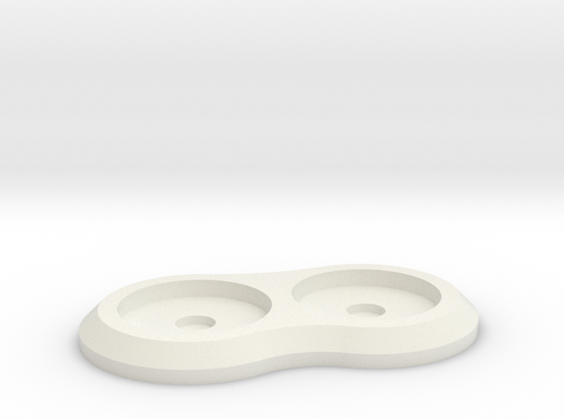15mm 2-man Mag Tray in White Natural Versatile Plastic